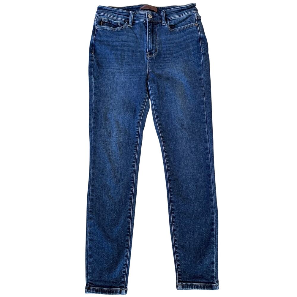 Judy Blue Skinny Fit Ankle Jeans 9/29 Dark Wash Stretch Denim Mid Rise